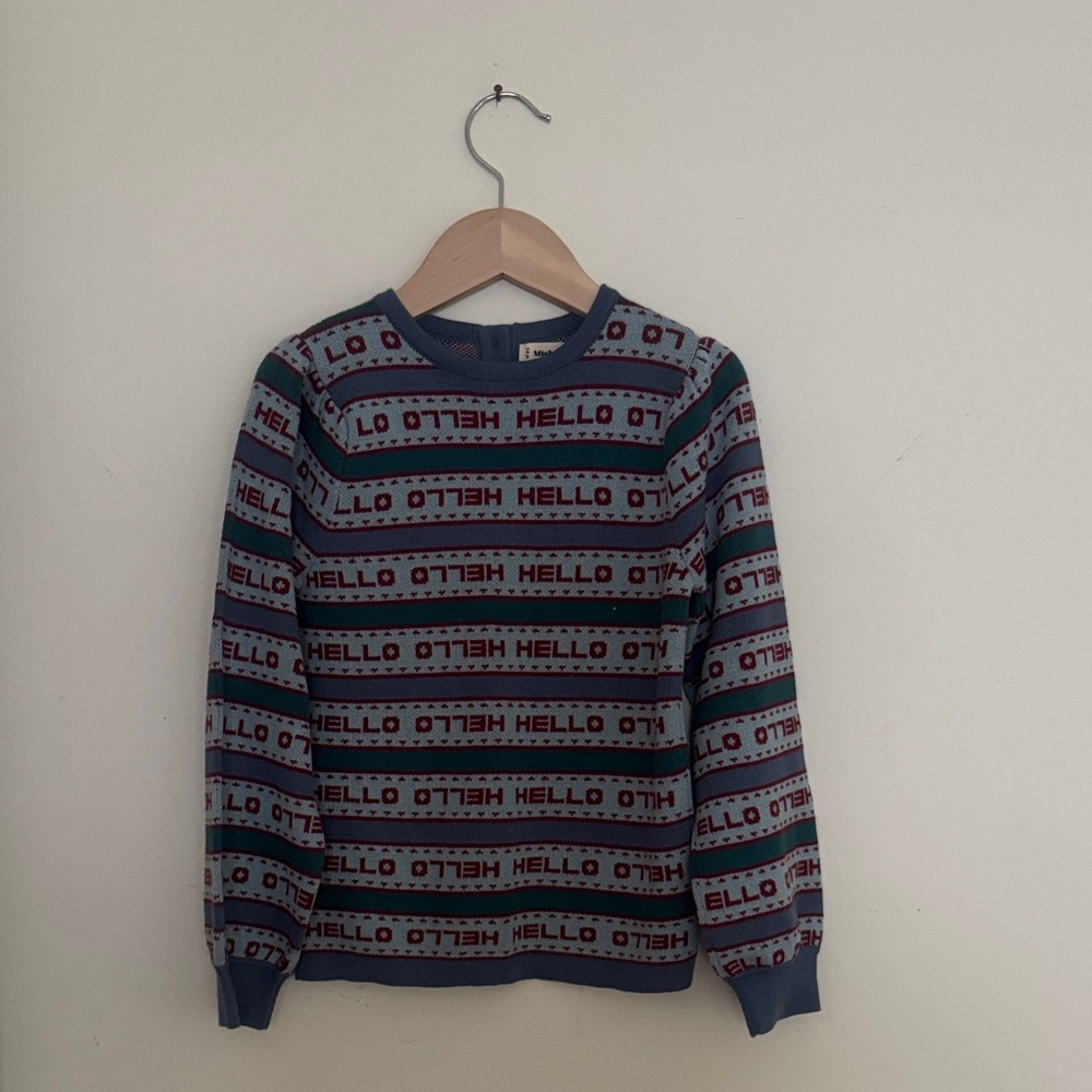 Misha And Puff Multicolor 'Hello' Sweater